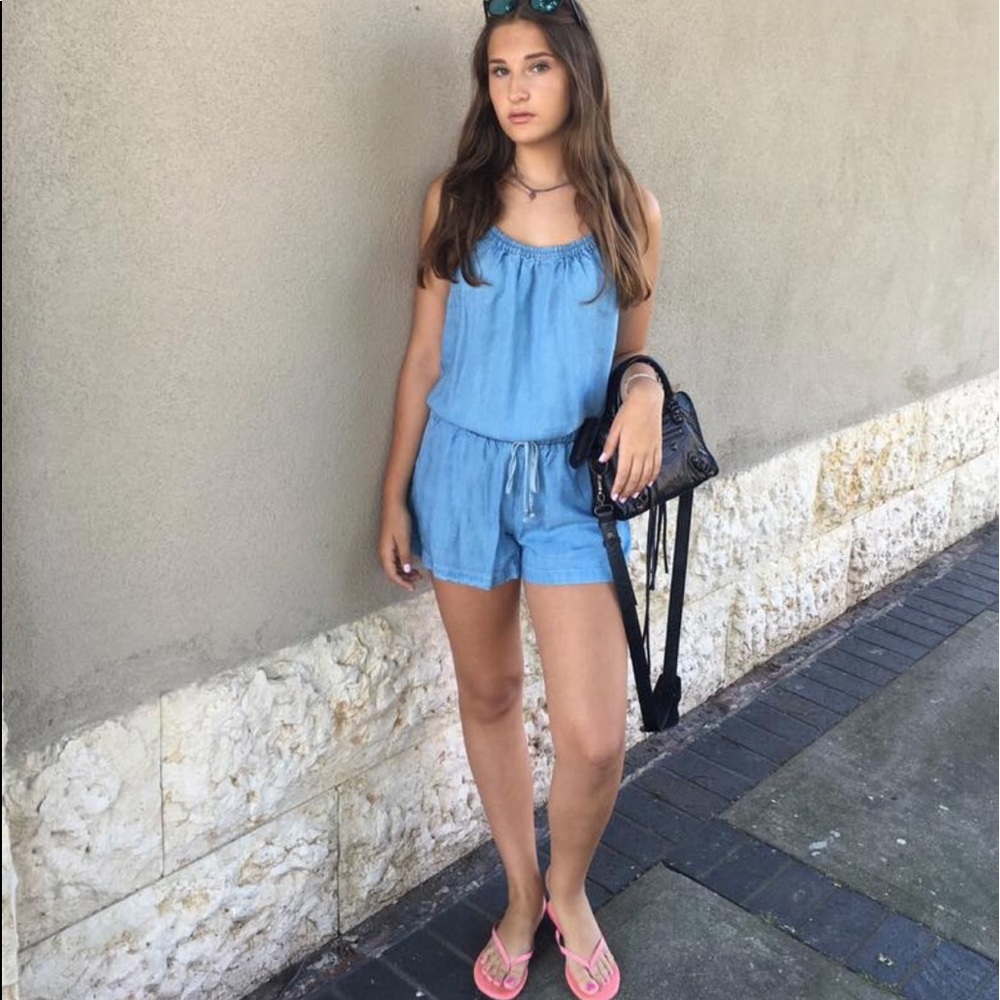 DENIM ROMPER